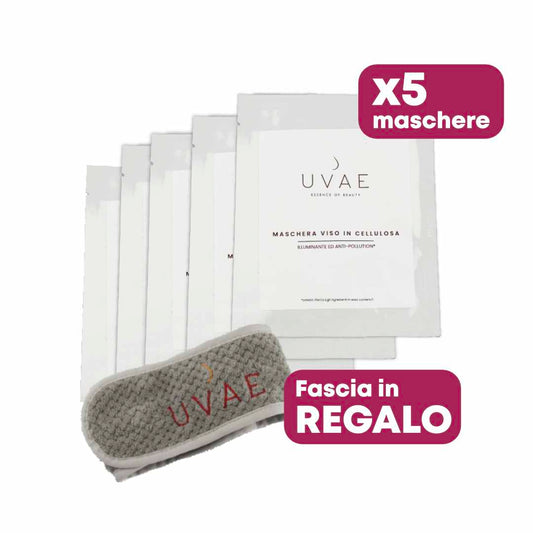 Set di 5 maschere viso illuminanti